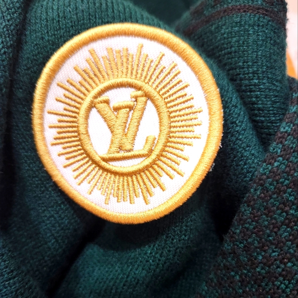 Women's Green "Louis Vuitton" Zip Sweater